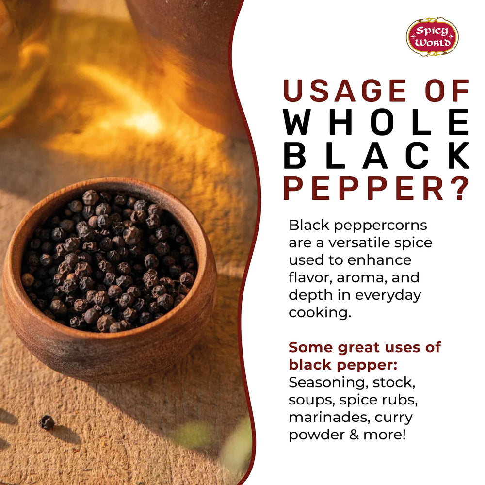 Spicy World pepper mill refill ready packaging for easy home grinding.