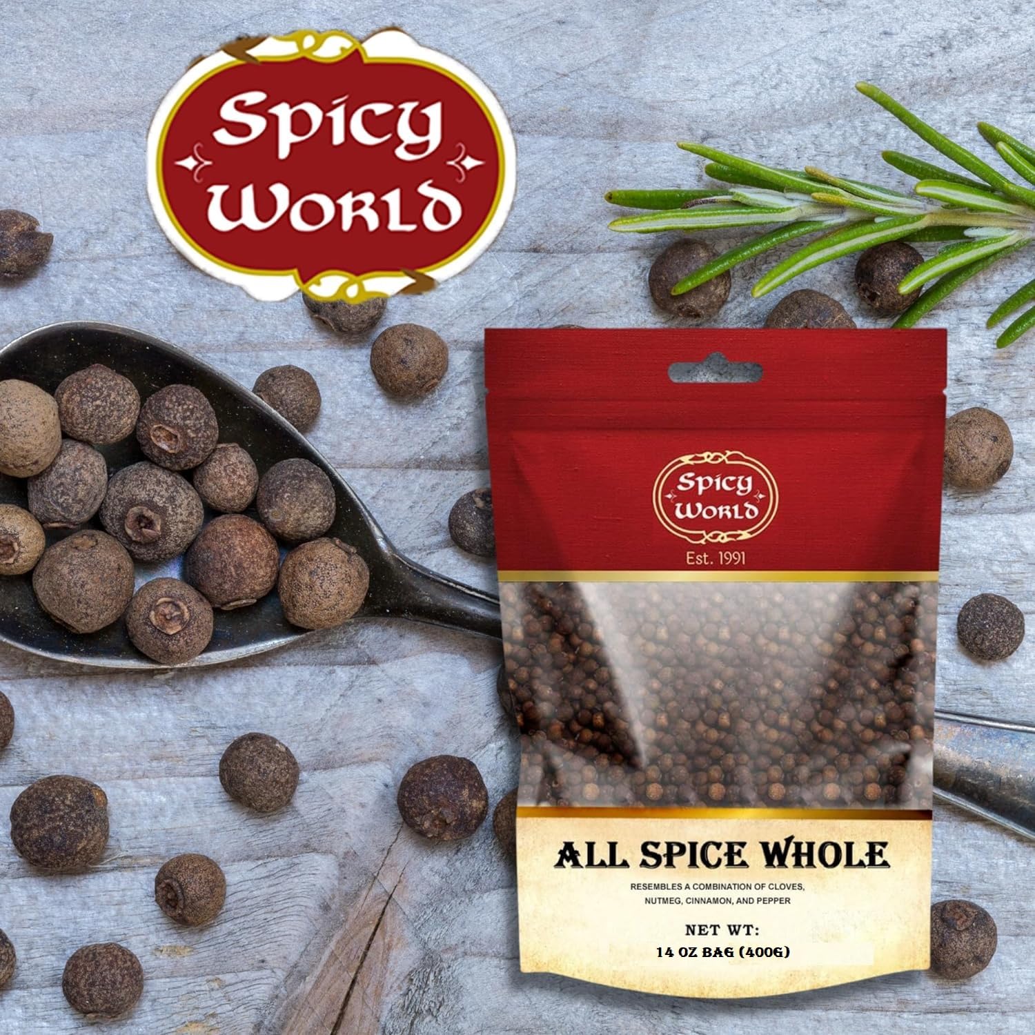 Spicy World pimento seeds shown as whole spice