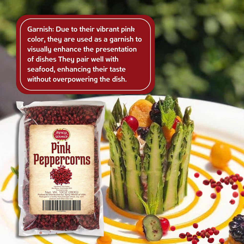 Spicy World Pink Peppercorns are Non-GMO for clean flavor.