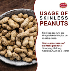 Spicy World skinless peanuts ground into homemade peanut butter at home.