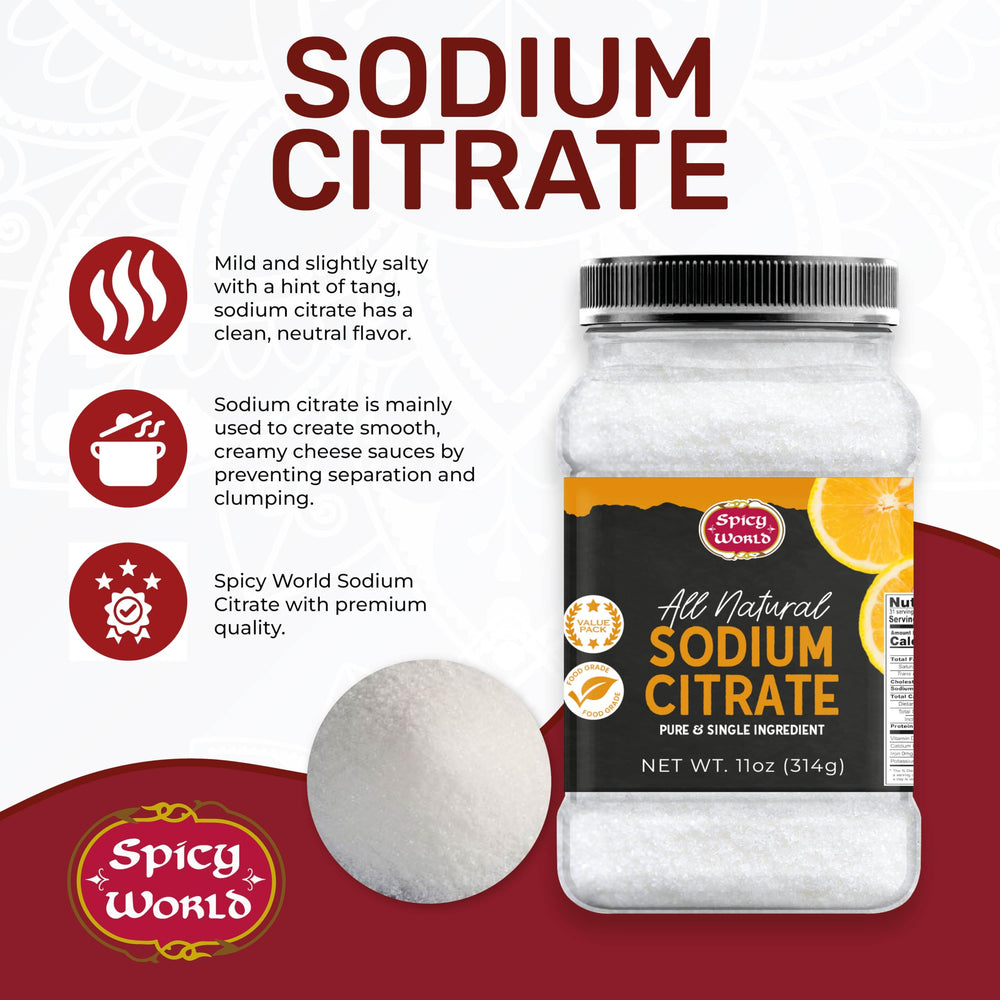 Spicy World sodium citrate used in molecular gastronomy for texture control.