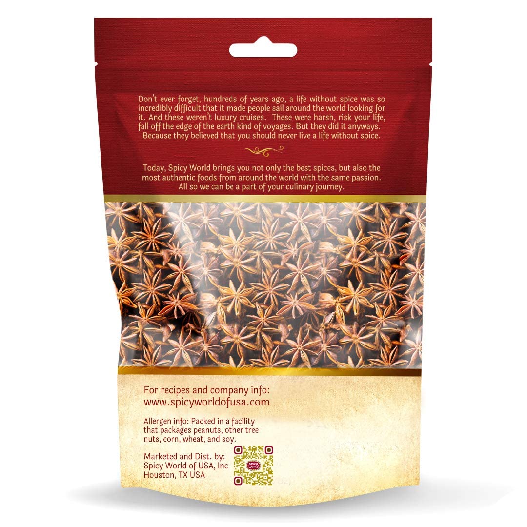 Spicy World star anise aroma close-up highlighting premium flavor for baking and beverages.