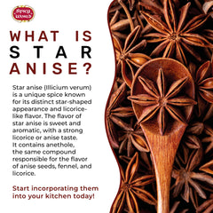 Spicy World star anise whole pods ready for recipes.
