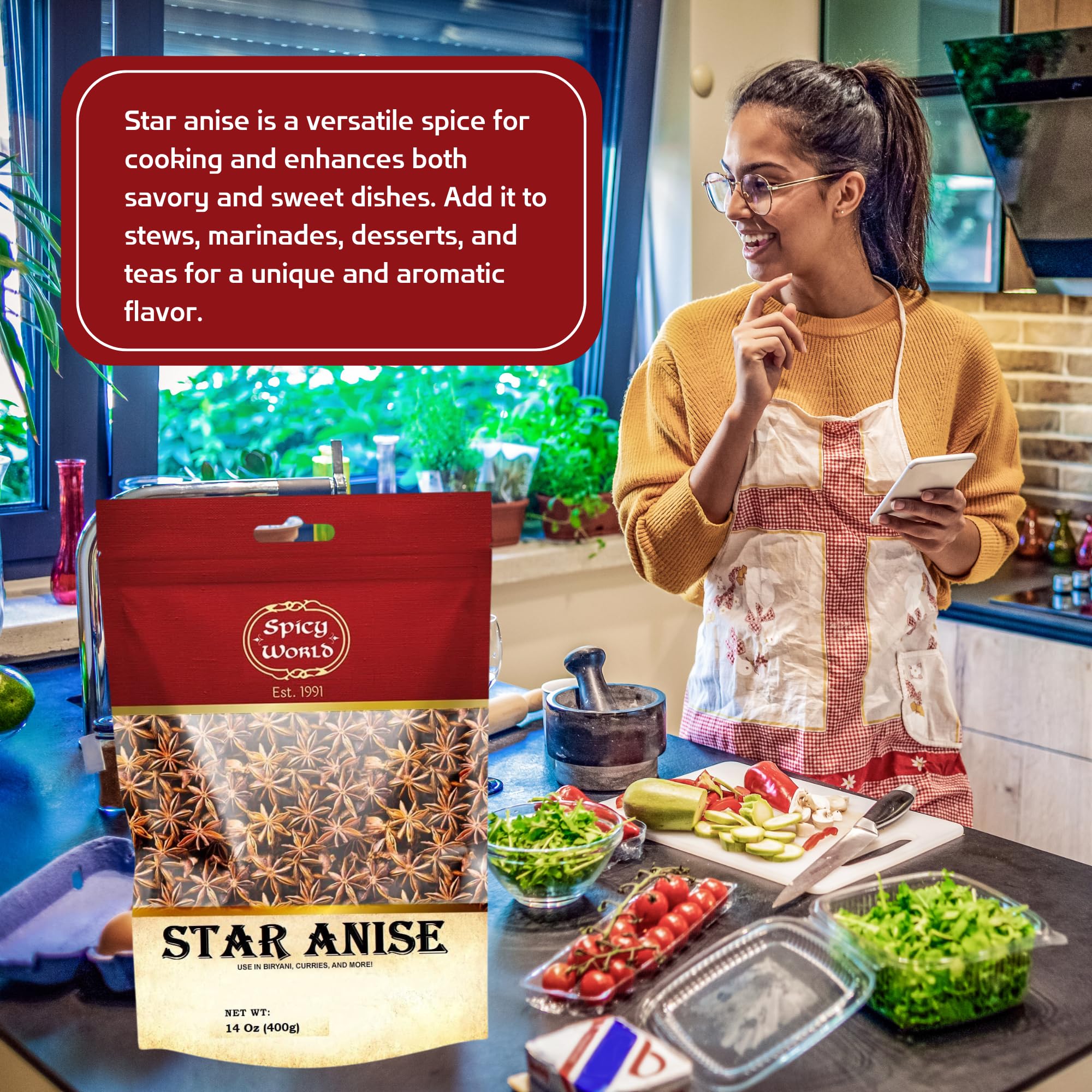 Spicy World star anise as a pickling spice blend.