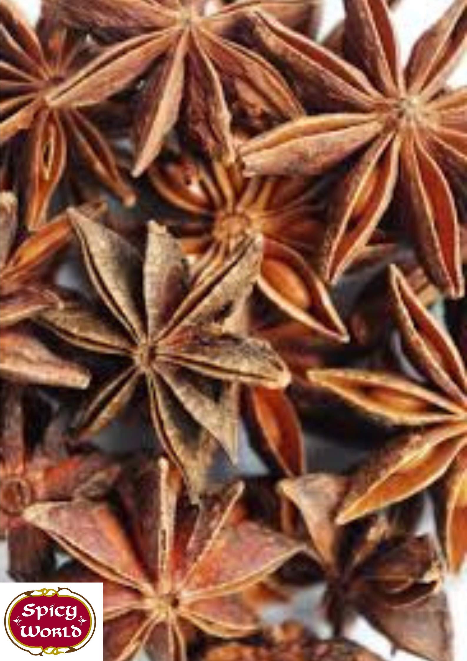Spicy World star anise pods ready to crush for blends.