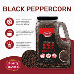 Spicy World steam sterilized peppercorns ensuring pure, safe seasoning.
