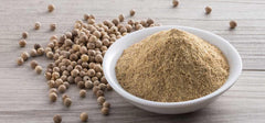 Spicy World White Pepper Ground pour bottle showing easy dosing for sauces.
