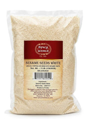 Spicy World white sesame seeds 3lb bag ideal for baking