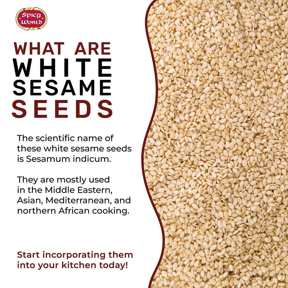 Spicy World white sesame seeds in a bowl ready for recipes