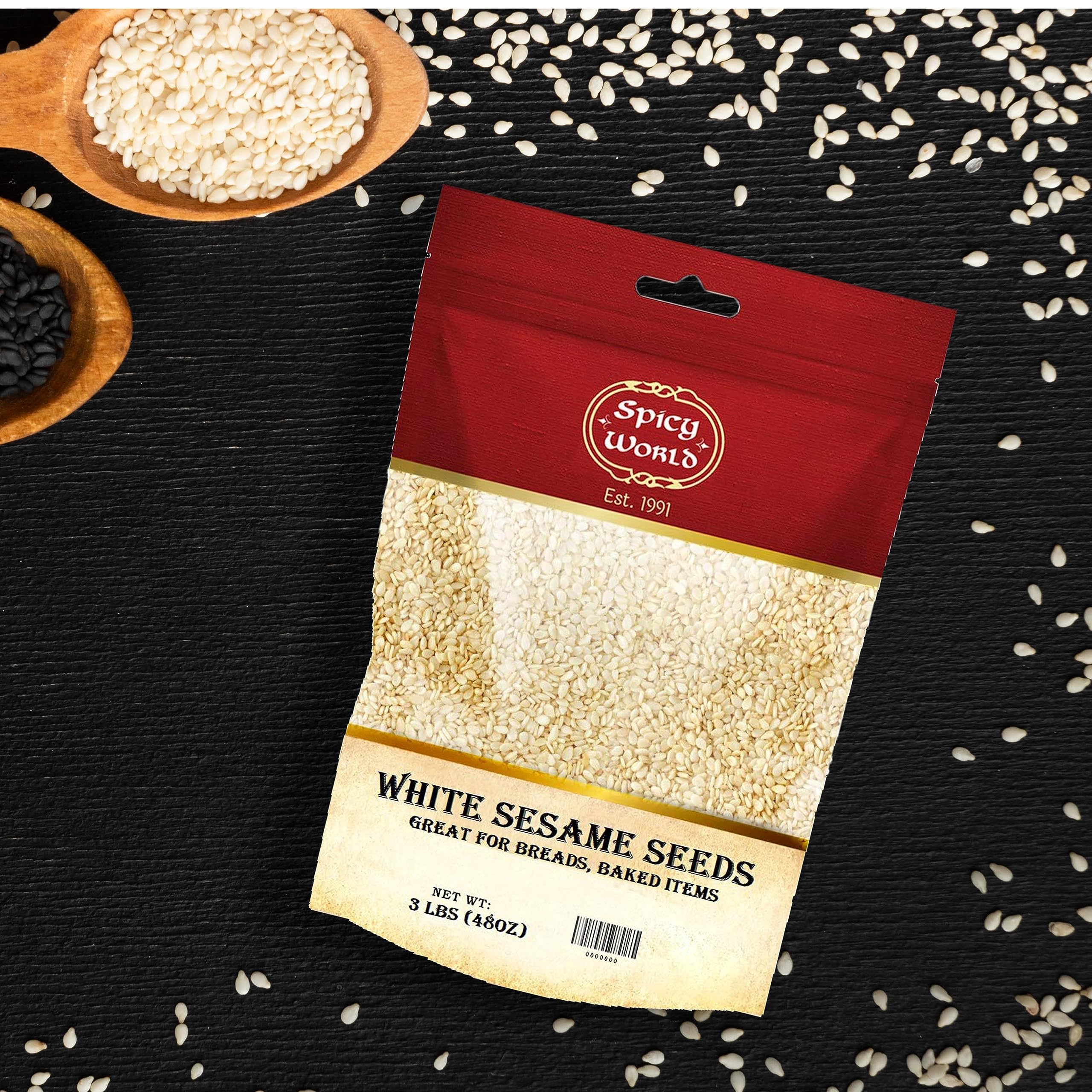 Spicy World white sesame seeds for homemade sesame oil pressing