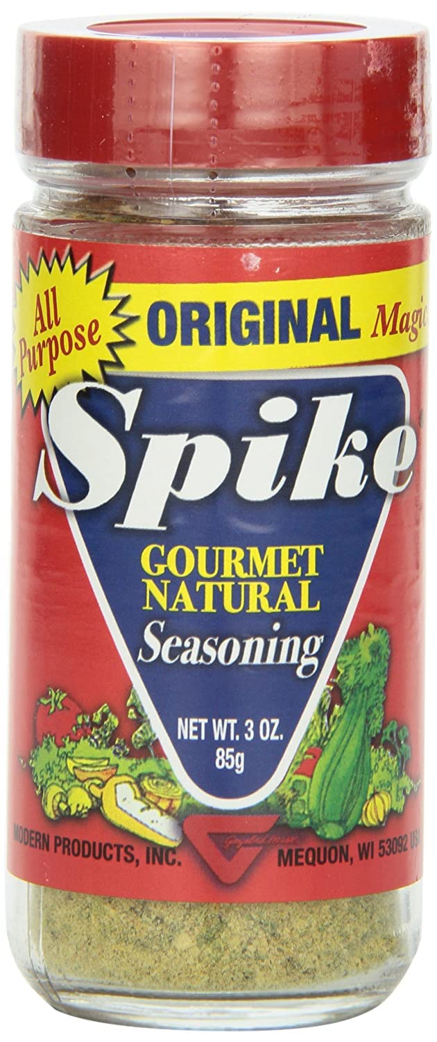 Spike Original All-Purpose Seasoning closeup of ingredients shows natural, additive-free taste.