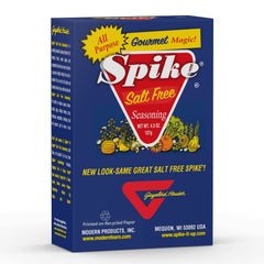 Spike Salt Free All Purpose Seasoning on poultry for savory, salt-free flavor