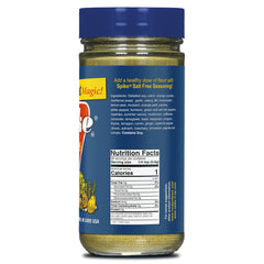 Spike Salt Free Magic jar closeup highlights herbal aroma and natural ingredients.