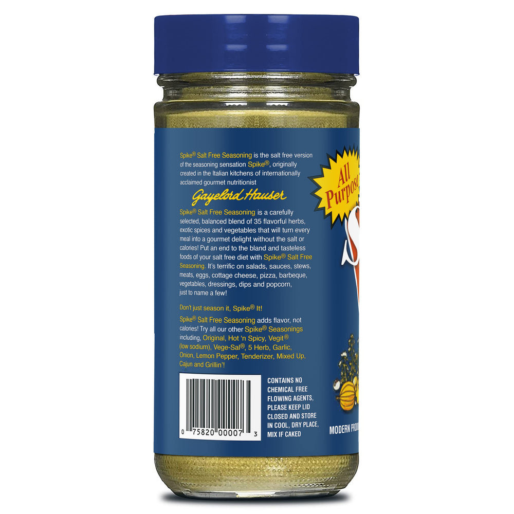 Spike Salt Free Magic seasoning over poultry dish adds savory, salt-free depth.