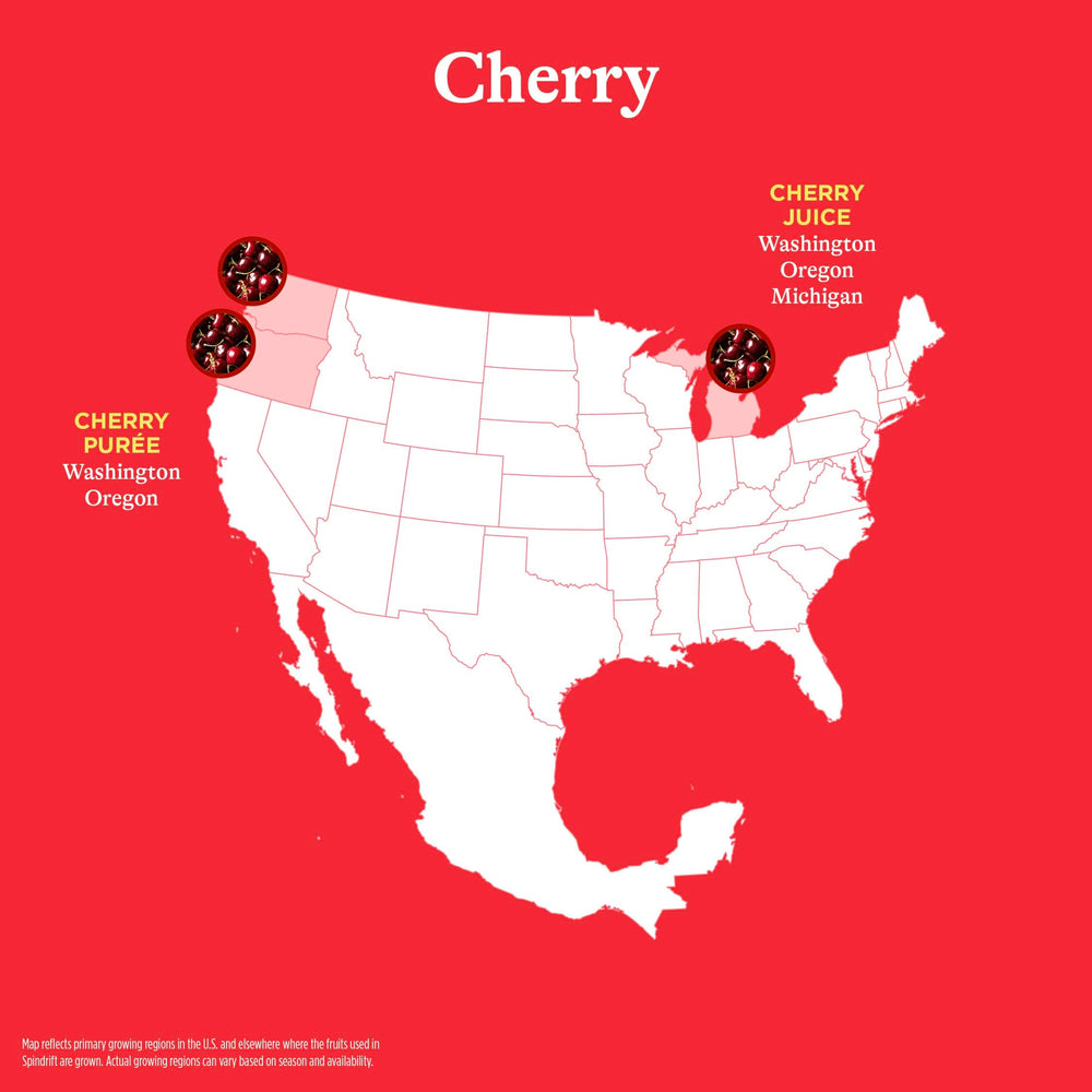Pack of 24 Spindrift Cherry cans for easy on-the-go hydration.