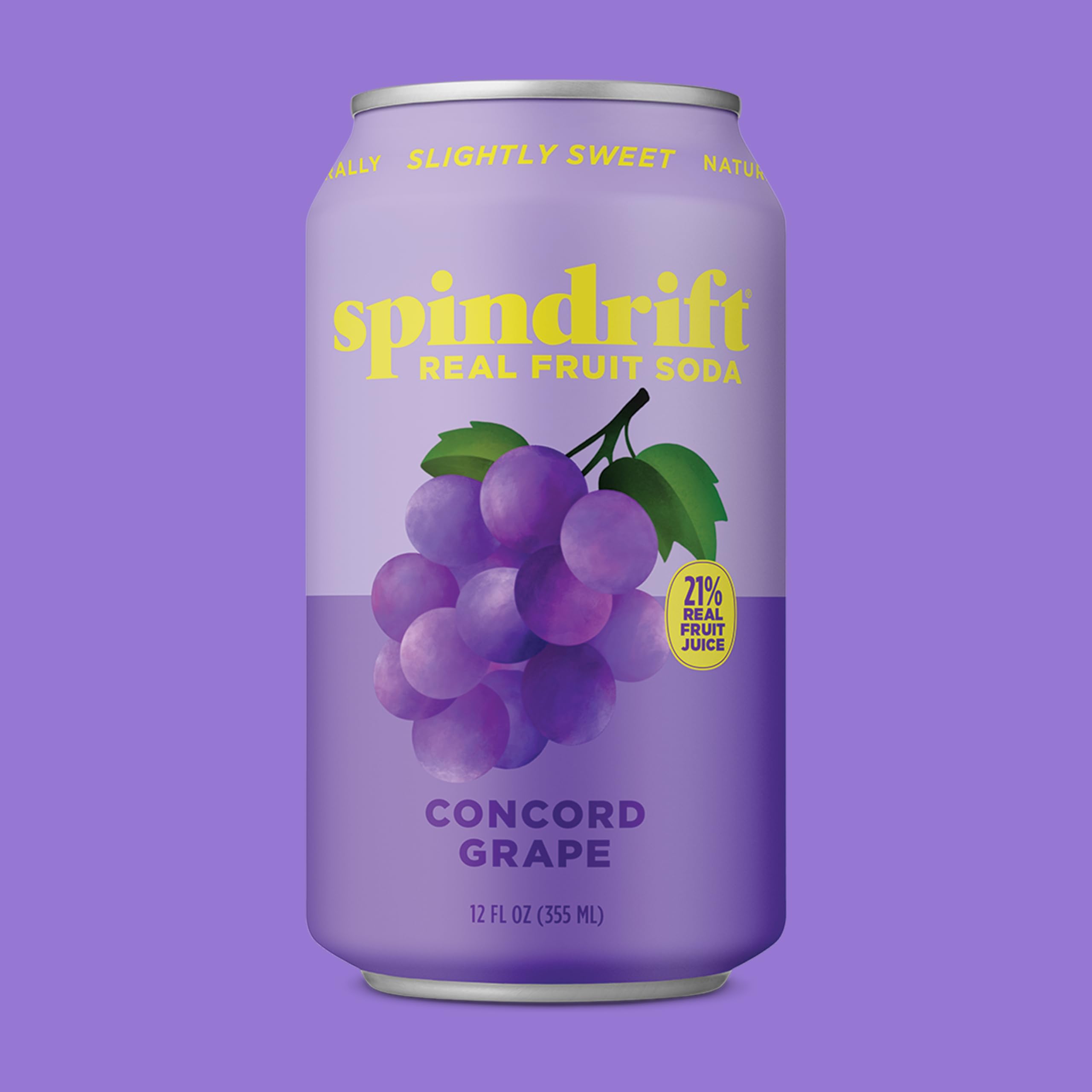 Spindrift Concord Freeze brand packshot for catalog use and authentic product presentation