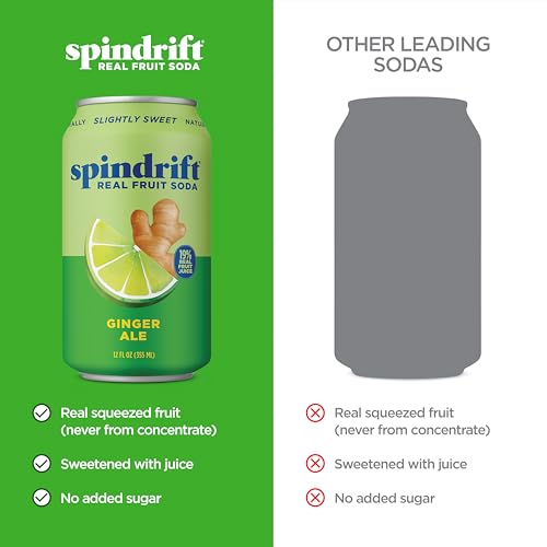 Spindrift Ginger Ale lightly carbonated for smooth, easy drinking moments