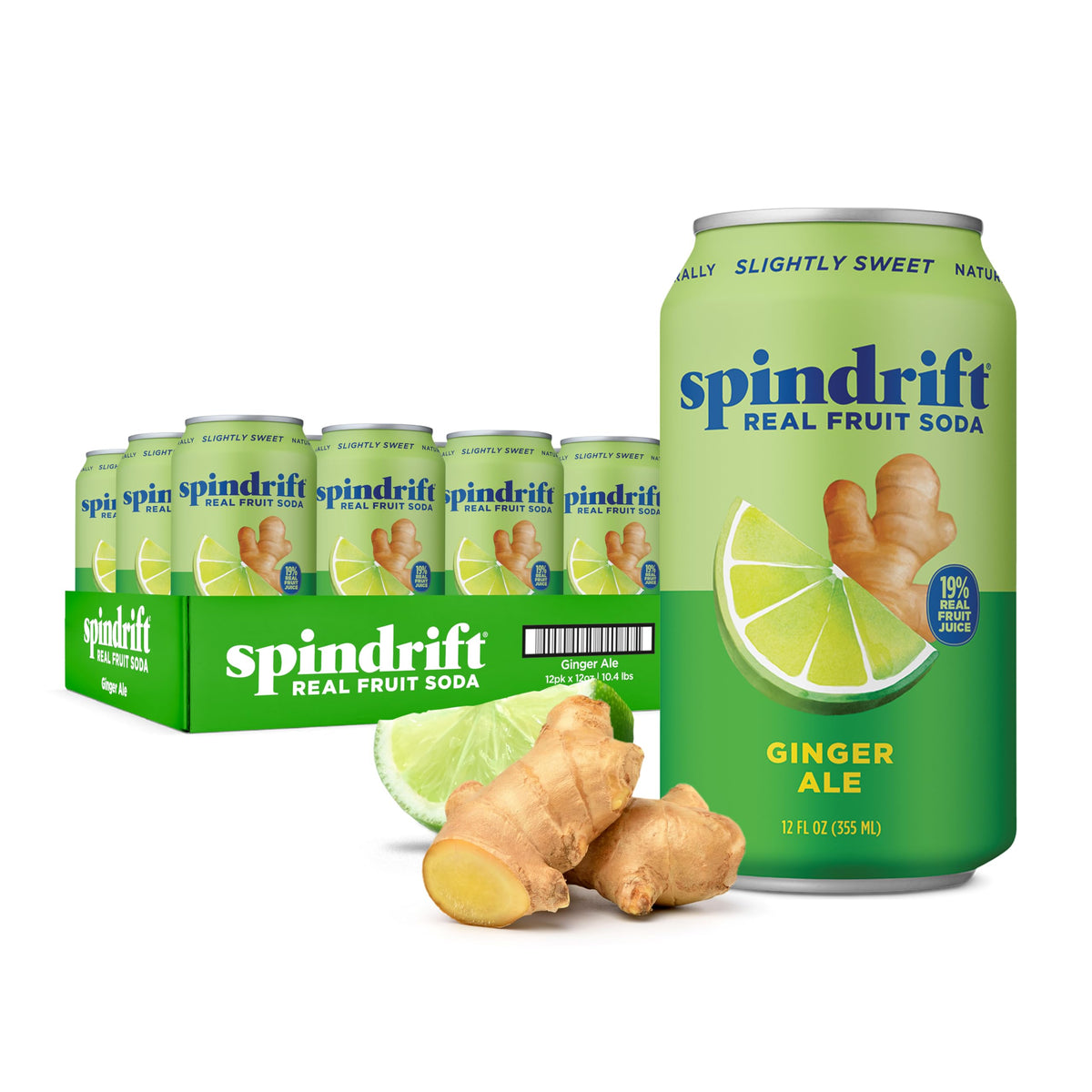 Spindrift Ginger Ale real fruit pour for a refreshing sip