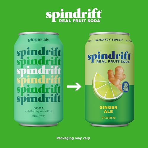 Spindrift Ginger Ale zero added sugars—clean, naturally sweet refreshment