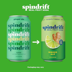 Spindrift Ginger Ale zero added sugars—clean, naturally sweet refreshment