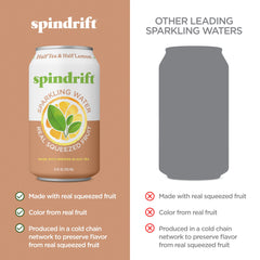 Spindrift Half Tea & Half Lemon in glass, inviting aroma.