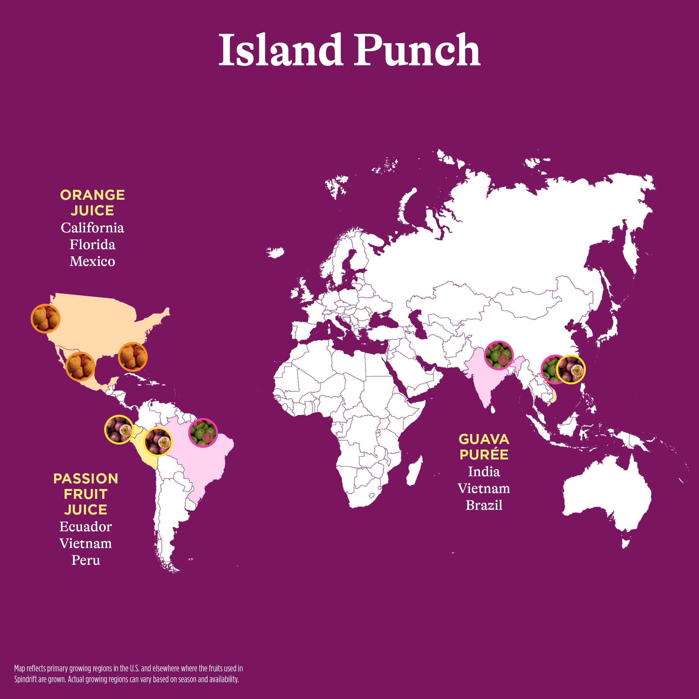 Close-up of Island Punch fruit swirl, hints of real juice