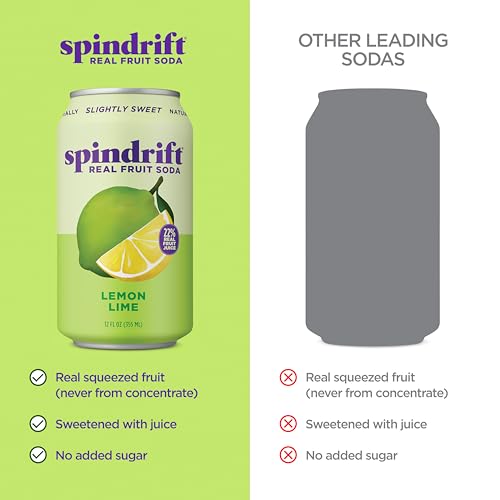 Spindrift Lemon Lime can on table signaling simple ingredients and refreshment.