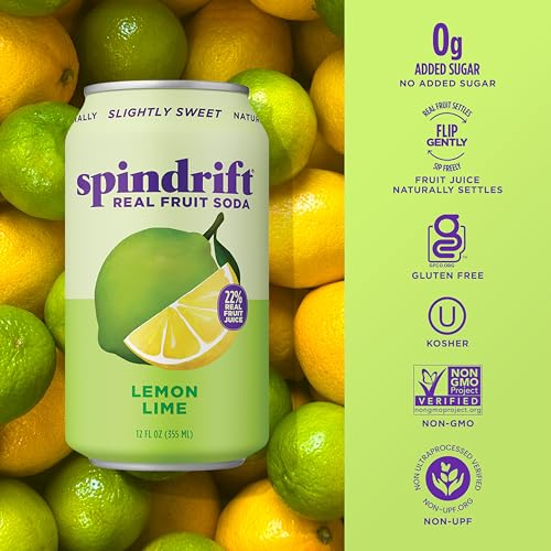 Spindrift Lemon Lime ingredients emphasize no artificial colors or flavors.