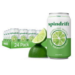 Spindrift lime can pack front view, ready for a low-calorie refresh.