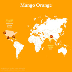 Spindrift Mango Orange sparkling can in hand ready for a bright break.