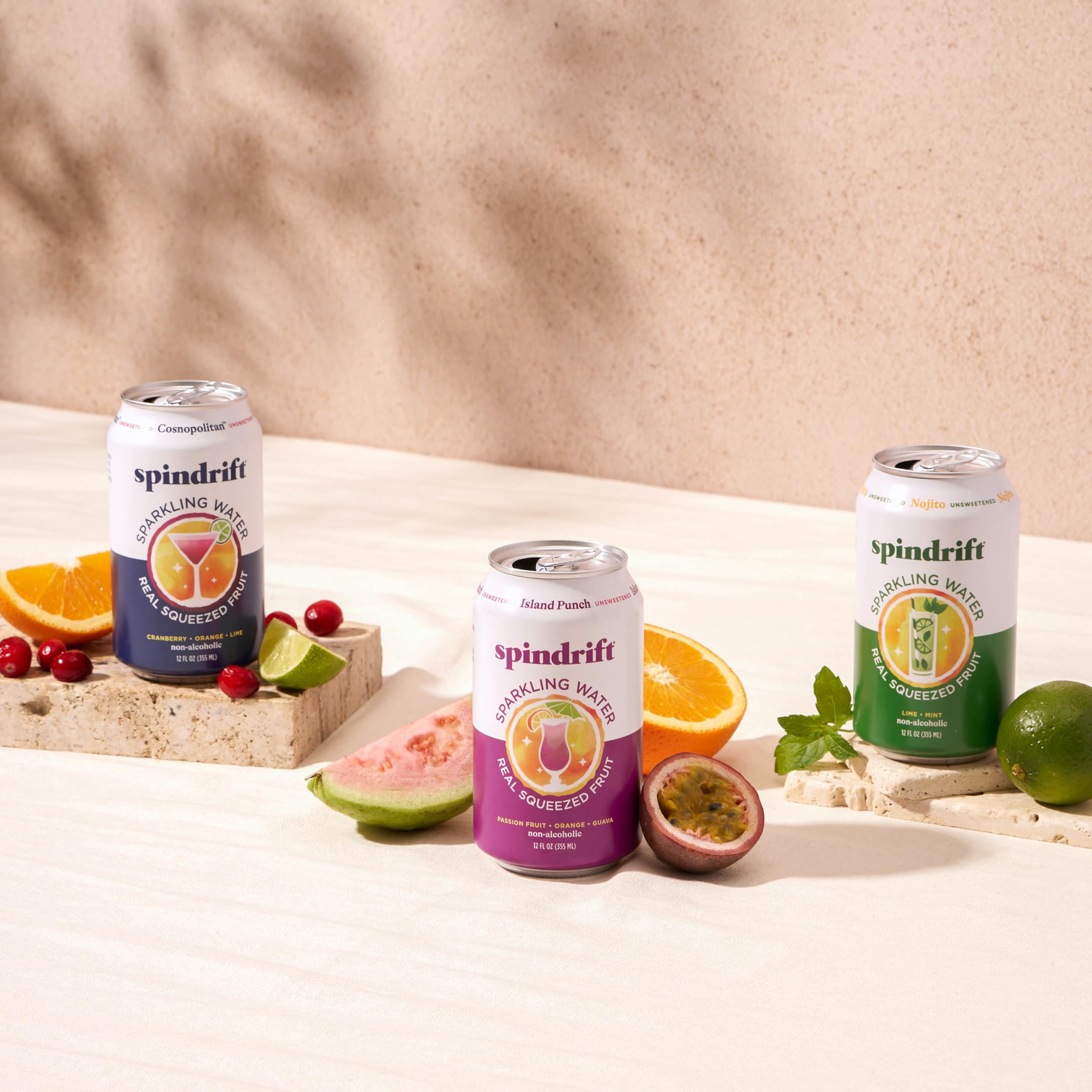 Spindrift Mocktail can pouring into glass for a prepared mocktail moment.