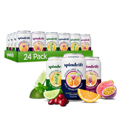 Spindrift Mocktail Variety Pack 12oz cans on display for a fruit-forward refresh.