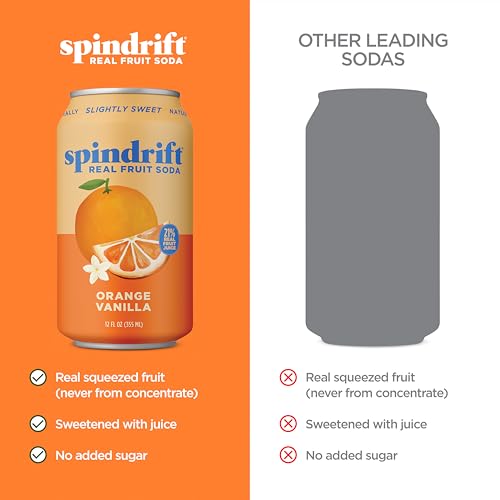 Spindrift Orange Cream Float glass pour highlighting creamy vanilla and citrus