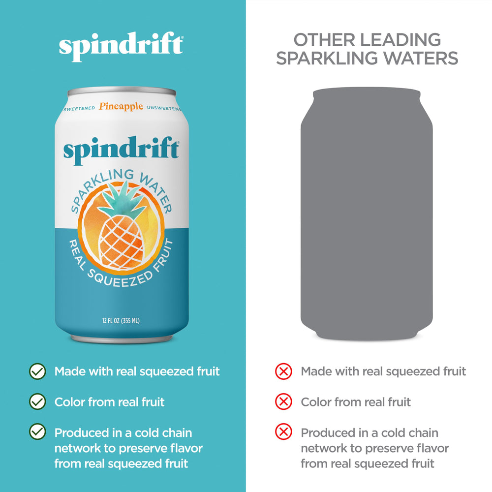Spindrift Pineapple Sparkling Water 24-pack ready for gatherings.