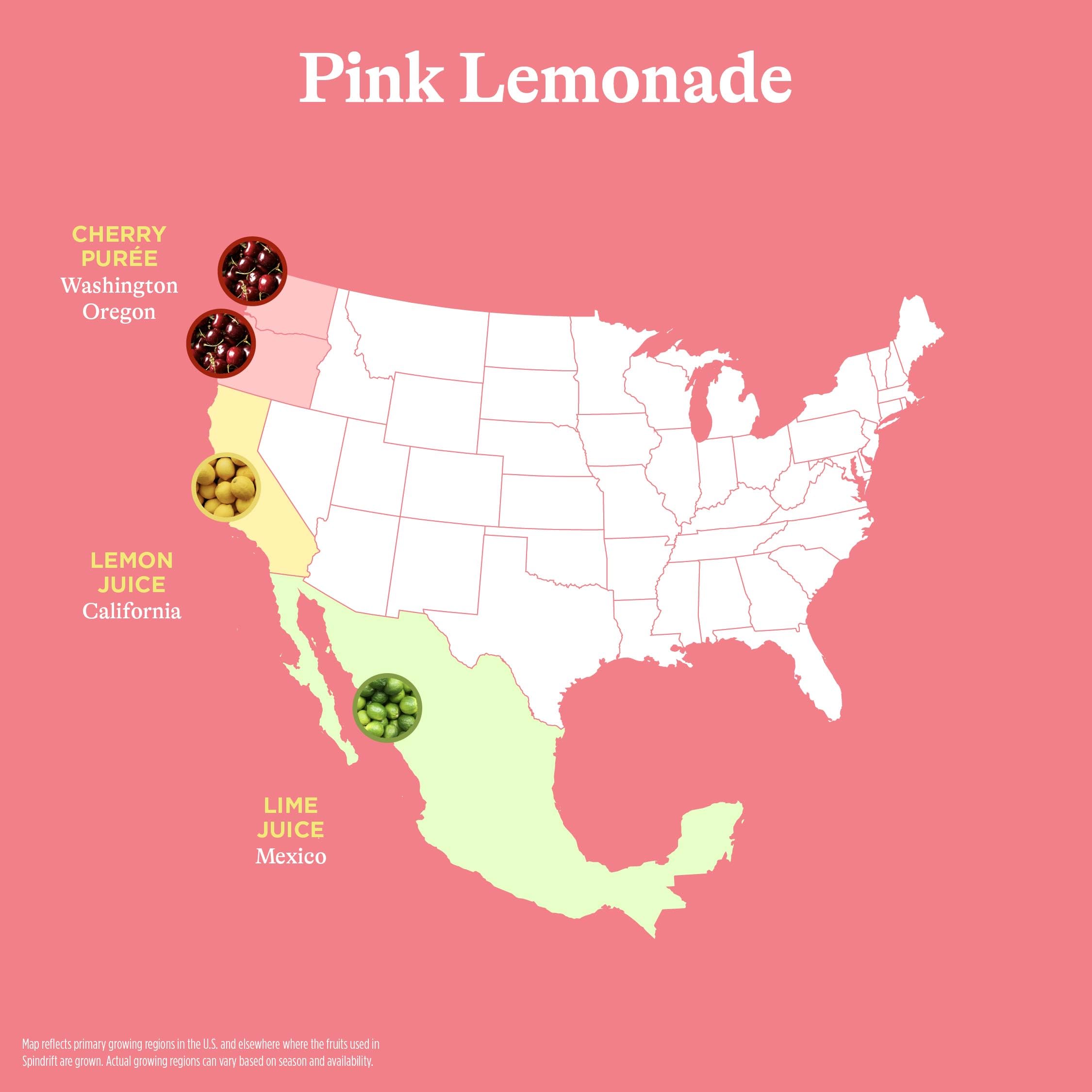 Spindrift Pink Lemonade being poured into a glass emphasizes sparkling texture and citrus aroma