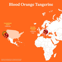 Spindrift real tangerine pieces close-up illustrating natural juice content.
