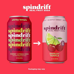 Shirley Temple can showing zero added sugars for healthier sipping