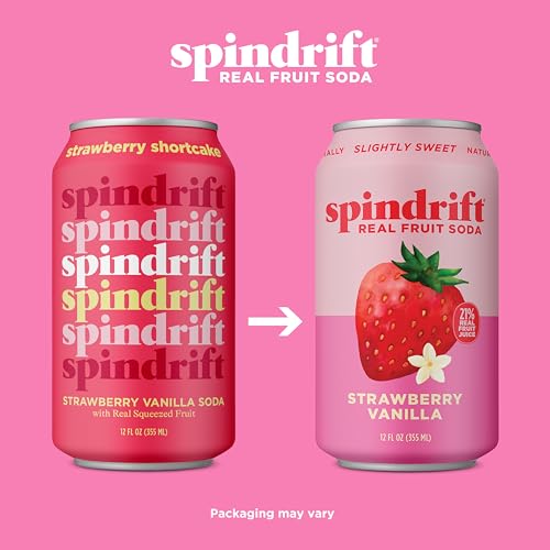 Spindrift Strawberry Shortcake bottle-pour: release real fruit aroma while pouring.