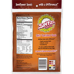 Spitz BBQ-flavored sunflower seeds closeup, showcasing roasted texture and rich flavor.