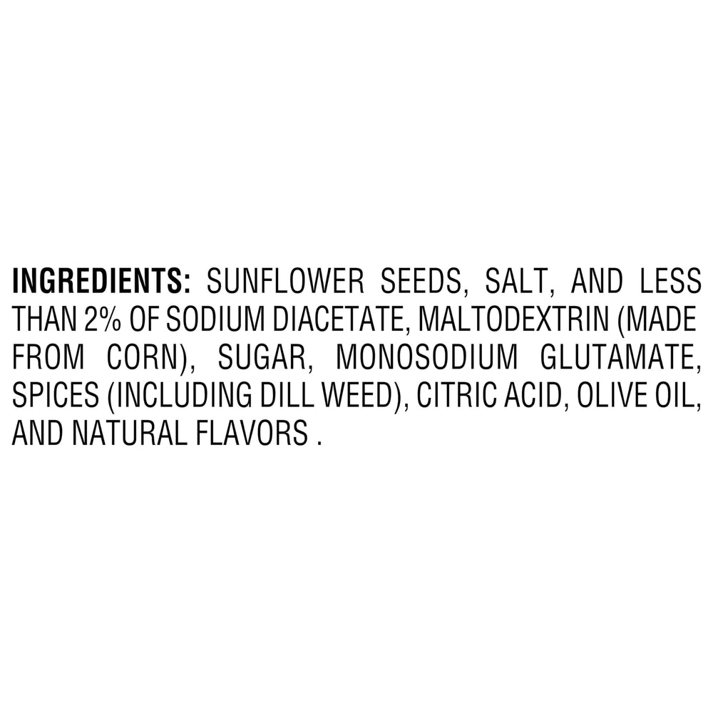 Spitz Dill Pickle Sunflower Seeds closeup highlights fire roasted crunch.