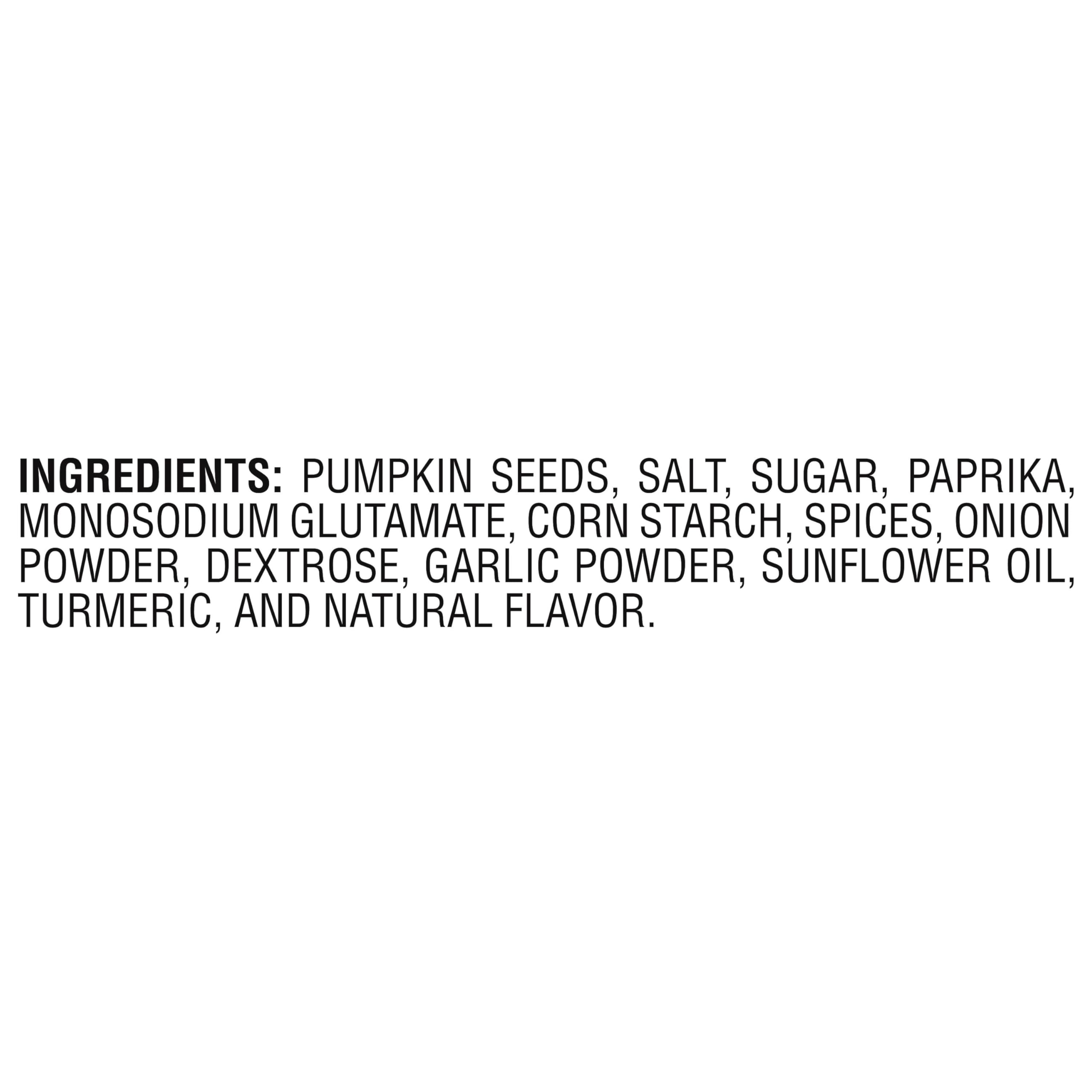 Spitz fire-roasted salted seeds deliver savory aroma and crunch.