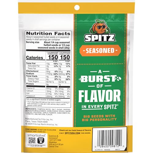 Spitz pumpkin seeds on-the-go snack in a compact pack.