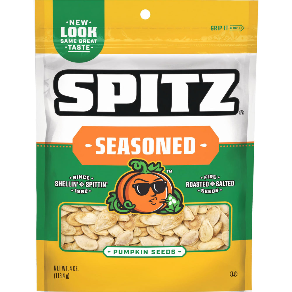 Spitz Pumpkin Seeds Seasoned 4 oz bag ready for on-the-go snacking.