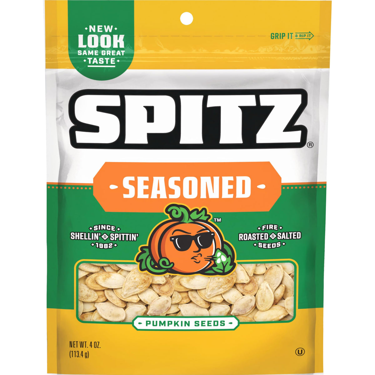 Spitz Pumpkin Seeds Seasoned 4 oz bag ready for on-the-go snacking.