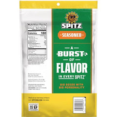Spitz sunflower seeds close-up showing fire-roasted, salted kernels for bold flavor.