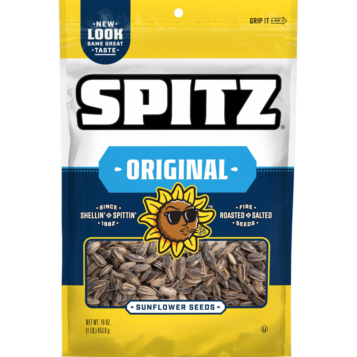 Spitz sunflower seeds pack original 16oz front view for on the go snacking