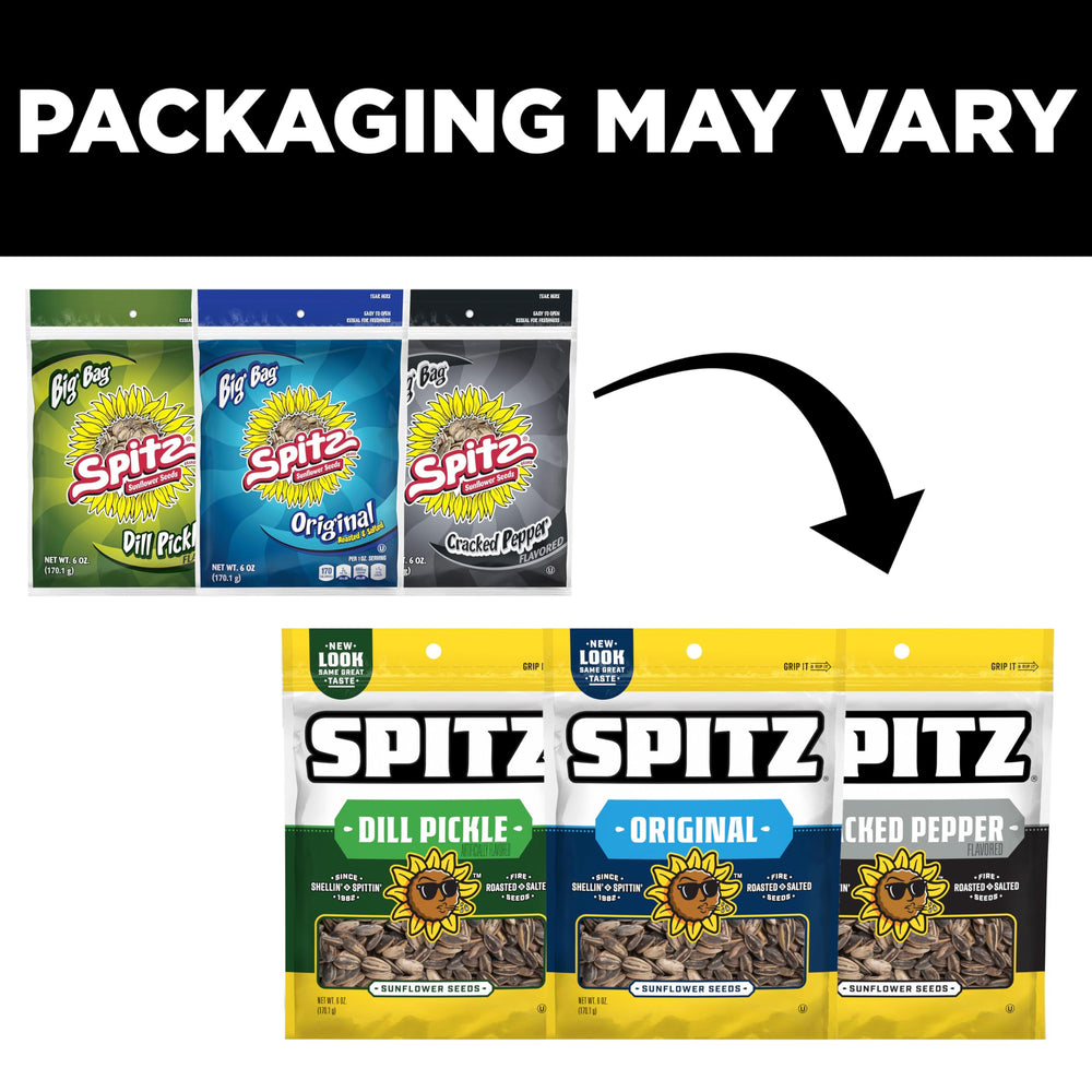 Spitz Sunflower Seeds image emphasizing kernel-rich shells for more bite.