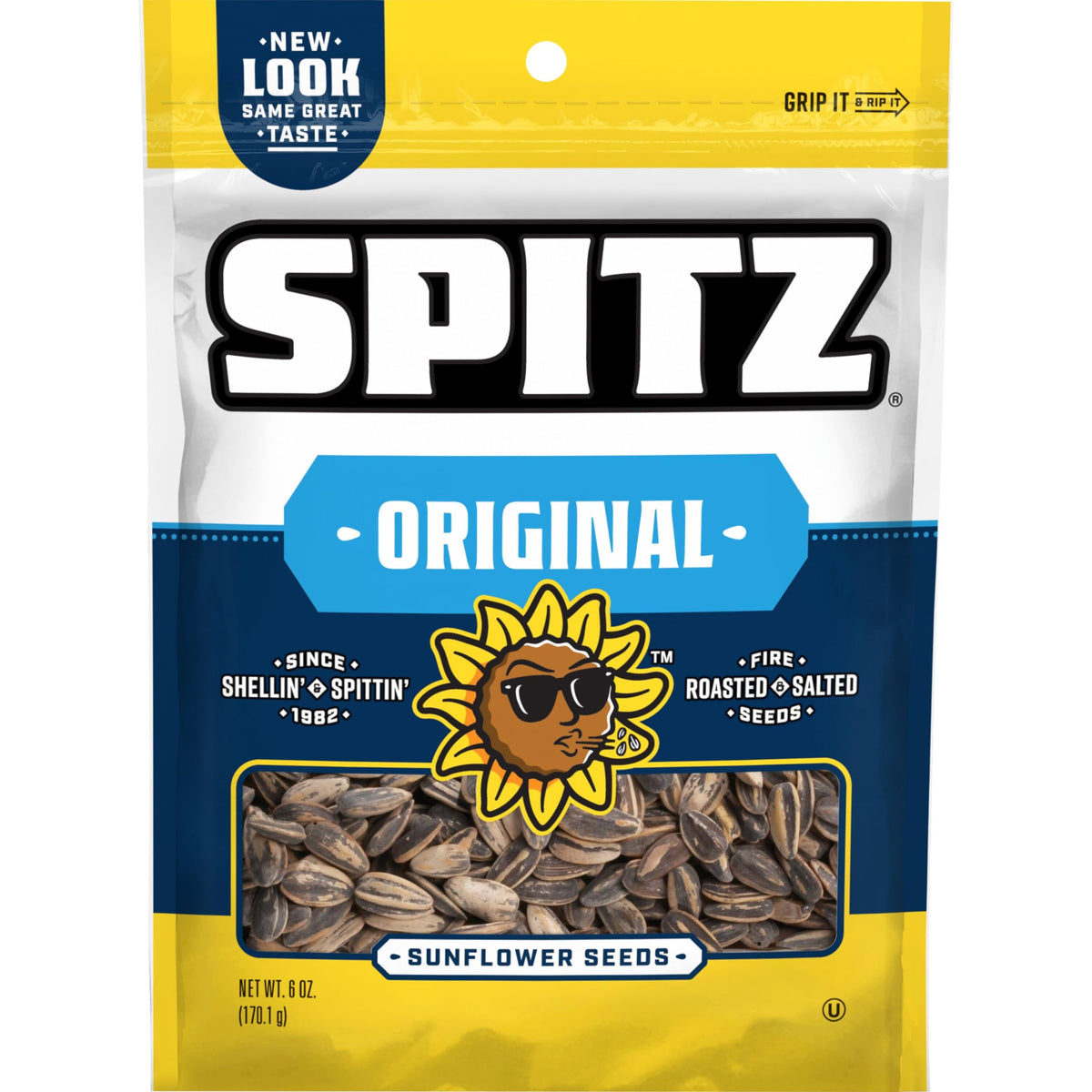 Spitz Sunflower Seeds Salted front-pack, ideal for on-the-go snacking.