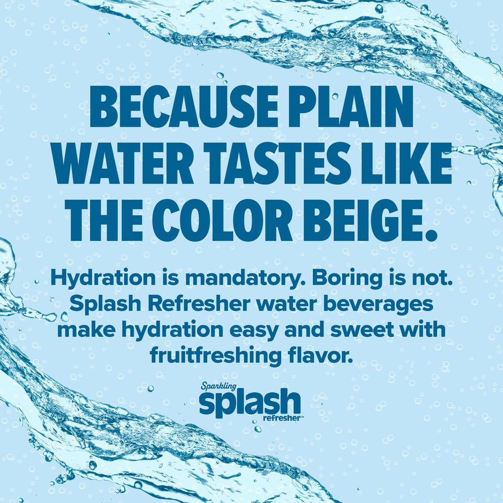 SPLASH REFRESHER Black Cherry beside a healthy meal for flavor pairing.