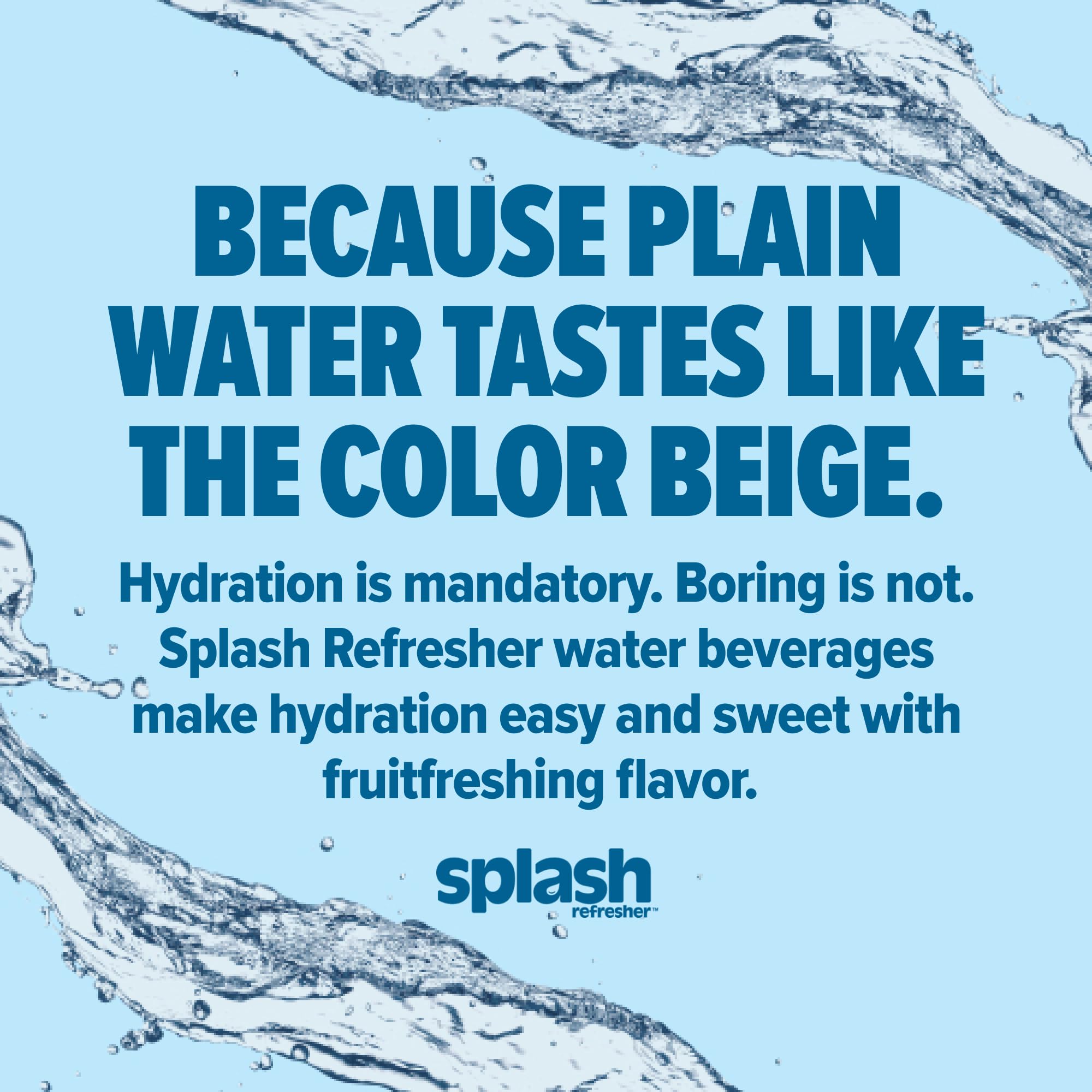 Close-up of Splash Refresher Lemon bottle label showing electrolyte logo